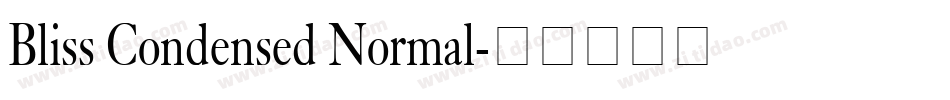 Bliss Condensed Normal字体转换